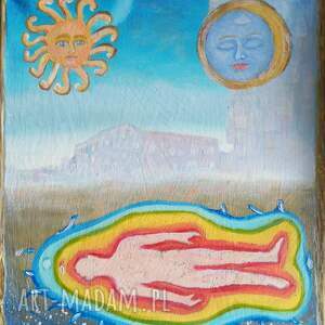 pejzaż z aurą widzenie aury, kolory aury magia w malarstwie, magiczny realizm