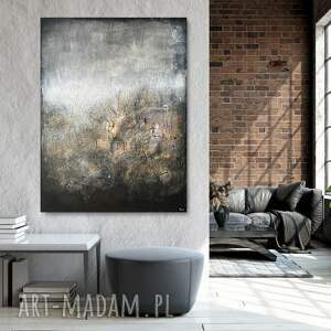 golden grass - obraz abstrakcyjny do współczesnych wnętrz salonu złote trawy 150x100