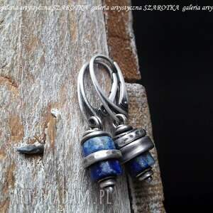 blue - silver kolczyki z lapisu i srebra