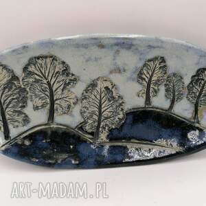ręcznie zrobione ceramika półmisek "spacer po lesie" 2
