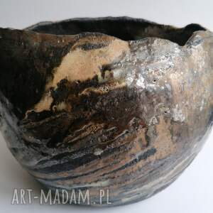 duży, masywny wazon lawa ceramika rękodzieło z gliny, dekoracja wnętrza