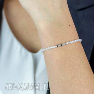 Prezent Bransoletka z kamieni księżycowych z sercem Follow your heart