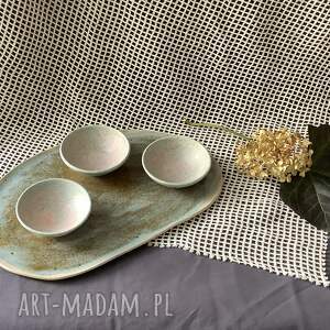 ceramiczny komplet do serwowania przystawek, polskie rzemiosło, polska ceramika