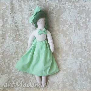 zielona bajka - lalka tonia, kratka vichy kokardka spódnica