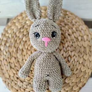 Szydełkowy królik, króliczek, handmade, maskotka