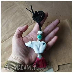 z misiem polarnym, ceramika, wisiorek, miś, niedźwiedź