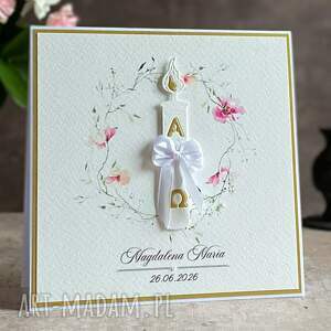anna art and crafts personalizowana kartka na chrzest w ozdobnej kopercie 73a