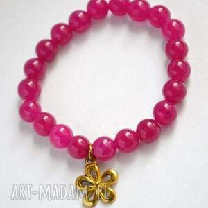 handmade bracelet by sis: elegancka i modna bransoletka z różowych kamieni