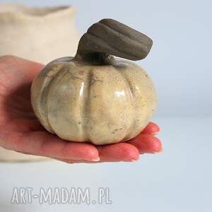 Dynia ceramiczna raku - ręcznie robiona dekoracja jesienna