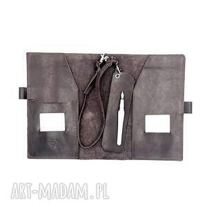 brązowa okładka na zeszyt formatu a 5 ze skóry, pamiętnik skórzany, notes