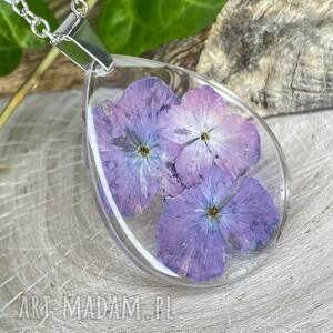 kwiatowy wisiorek w kształcie kropli z2042 botaniczna biżuteria