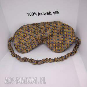 jedwabno wełniana opaska na oczy do spania i relaksu, jedwabne akcesoria