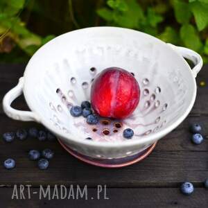 misa do serwowania umytych owoców / berry bowl delicato róż, ceramika