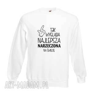 bluza z nadrukiem dla dziewczyny, narzeczonej, żony, prezent, urodziny, święta