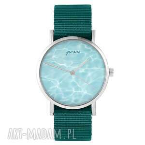 ręcznie wykonane zegarki zegarek yenoo - morze - morski, nylonowy