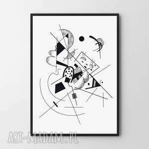 plakat obraz black kandinsky A2 - 42x59 4cm, prezent, grafika