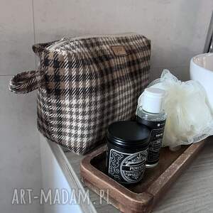 pod choinkę Kosmetyczka w klasyczną kratę elegancka, unisex, styl