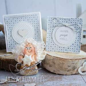 aniołek jasnych myśli. Personalizowana mini - mrufru kartki