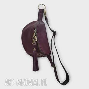 bordowa nerka skórzana upolka fit, burgundowa, belt bag