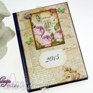 ręcznie robione kalendarz 2015-różany rękopis