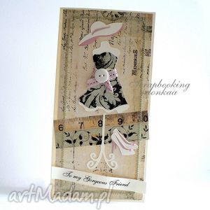 handmade scrapbooking kartki kartka z manekinem