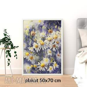 Plakat akwarelowy z rumiankami 50x70 cm