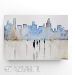 MIASTO akwarela formatu A5