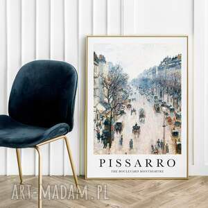 pissarro the boulevard montmartre - plakat 50x70 cm, paryż, paryż obraz