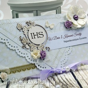 handmade scrapbooking kartki kartka komunijna dla pani sylwii