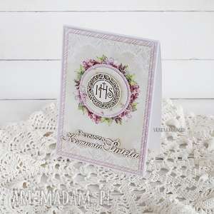 handmade scrapbooking kartki kartka komunijna, 442