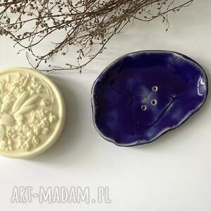 handmade ceramika mydelniczka ręcznie robiona "poziomki"