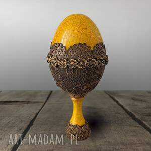 jajko „Żółte” 10cm, jajo dekoracyjne