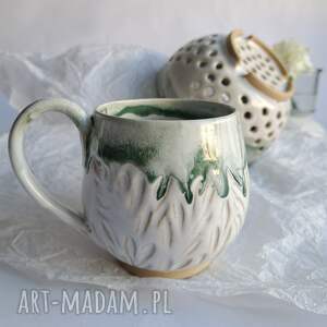 zastawa ceramiczna, kubek na kawę i herbatę prezent handmade, durszlak