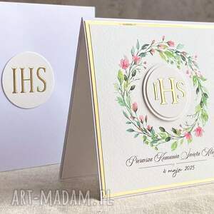 kartka na komunię z ozdobną kopertą - Anna Art and Crafts