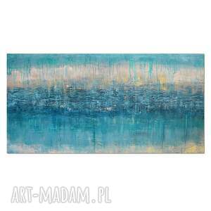 blue lagoon /4/, abstrakcja obraz ręcznie malowany, nowoczesne