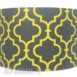 dom abażur fresh yellow - grey 40x40x25cm od majunto