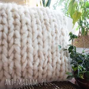 handmade poduszki poduszka chunky white