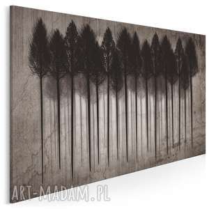 obraz na płótnie - las drzewa 120x80 cm 25701 ciemny, wystrój dekoracja