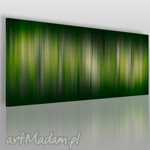 obraz na płótnie - abstrakcja zielona 120x50 cm 05101, nowoczesny, panorama