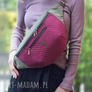 trójkolorowa nerka xxl, mini plecak, nerkoplecak na prezent, pluszowa