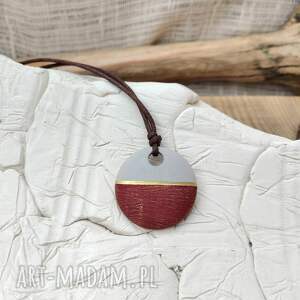 minimalistyczny wisiorek z betonu kreatywnego dual harmony, eco biżuteria