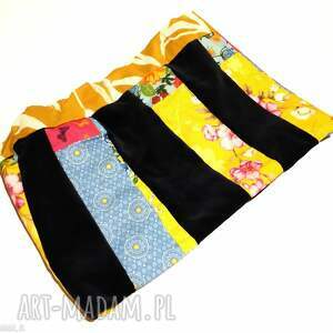 komin patchworkowy kolorowy folkowy według zasady zero waste box 44