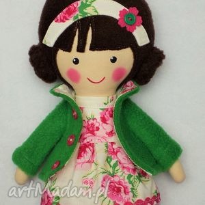 handmade lalki malowana lala róża