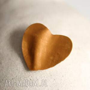 Prezent Broszka pogniecione serce, ceramika, ceramiczne