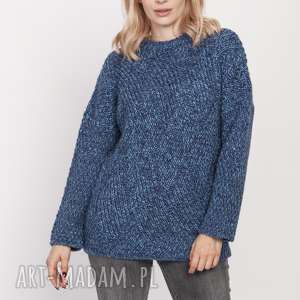 handmade swetry luźny sweterek, swe192 jeans mkm