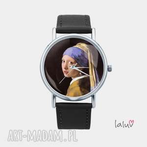 zegarek z grafiką dziewczyna perłą, vermeer, obraz, reprodukcja sztuka