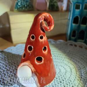 krasnal ceramiczny lampion bożenarodzenie, prezent