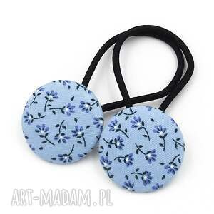 gumki do włosów bobbles blue little flowers prezent dla dziewczynki niebieskie