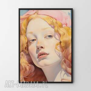plakaty plakat dziewczyna kobieta róż - format 30x40 cm