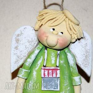 handmade pomysł na świąteczne prezenty idę do dziadka - aniołek z masy